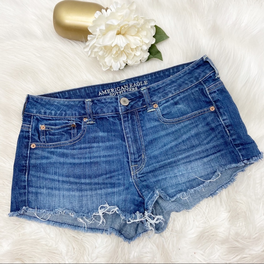 American Eagle Stretch Cut Off Denim Shorts